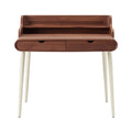 **Bureau en bois avec tiroirs et pieds modernes**